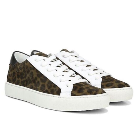 Veronica Beard Suede Leopard Bibi Sneakers Size 10 - Picture 1 of 6
